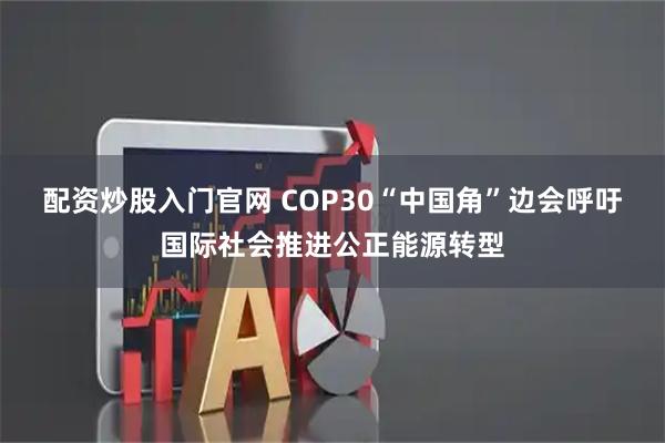 配资炒股入门官网 COP30“中国角”边会呼吁国际社会推进公正能源转型